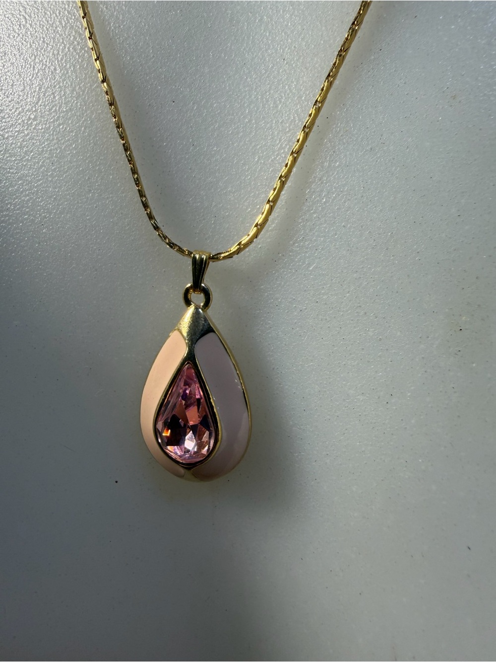 Vintage Trifari Art Noveau Teardrop Pendant